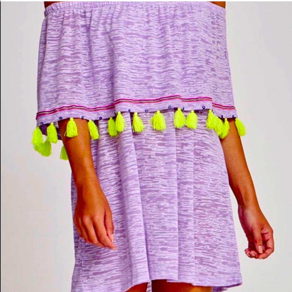 Pitusa Ibiza Mini Dress Cover Up Purple